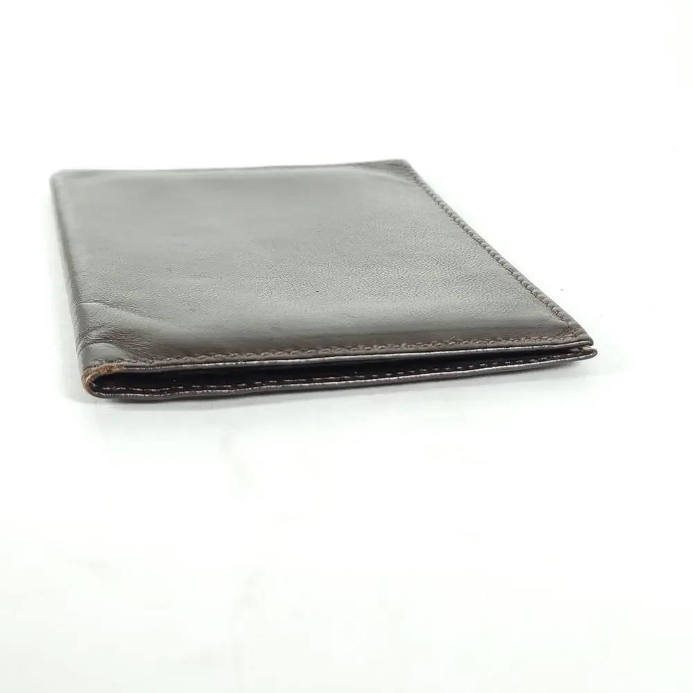 VTG YSL Yves Saint Laurent Men's Brown Leather Vintage Small Bifold Wallet